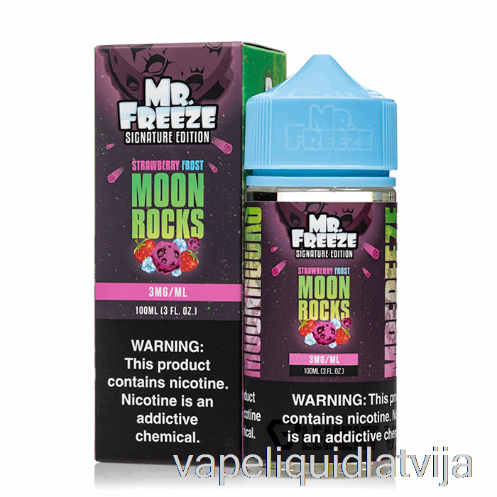 Moonrocks - Zemeņu Sals - Mr Freeze - 100ml 0mg Vape šķidrums